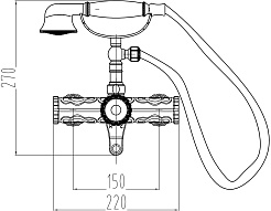 Milacio Смеситель для душа Villena MC.302.BBR черная бронза – фотография-3